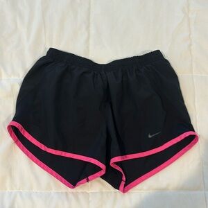 black and pink nike running shorts